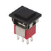 700DP7M1QEAP2BLKBLK by E-Switch - SWITCH PB DPDT 3A 120V