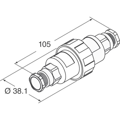PX0777/CAT6ASTP by Bulgin - CONNECTOR CAT6A COUPLER 8P8C TO 8P8C
