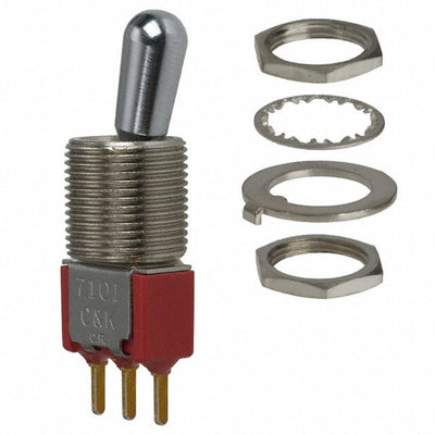 7101T1CWCQE by C&K - SWITCH TOGGLE SPDT 5A 120V