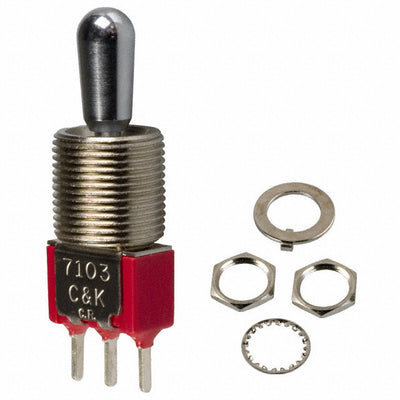 7103T1CWCQE by C&K - SWITCH TOGGLE SPDT 5A 120V