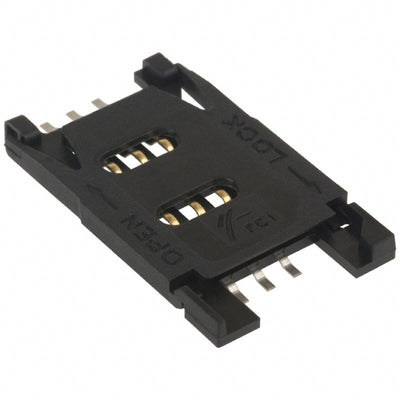7111S2015X02LF by Amphenol ICC (FCI) - CONNECTOR SIM CARD HINGED TYPE R/A