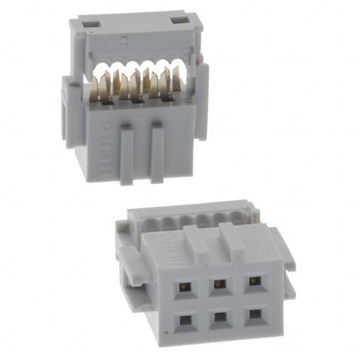 71600-106LF by Amphenol ICC (FCI) - CONNECTOR RECPT 6POS IDC 28-30AWG GOLD