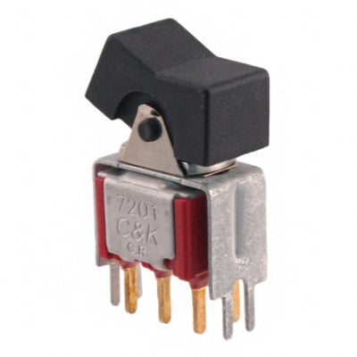 7201J1V3BE2 by C&K - ROCKER SWITCH DPDT0.4VA 20V