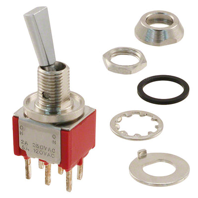 7208P3CWCQE by C&K - SWITCH TOGGLE DPDT 5A 120V