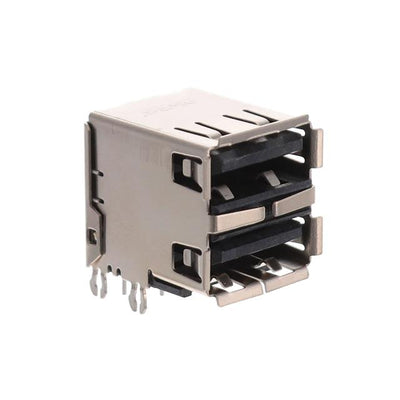 72309-7043BLF by Amphenol ICC (FCI) - CONNECTOR RECPT USB2.0 TYPEA STACK R/A