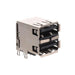 72309-7043BLF by Amphenol ICC (FCI) - CONNECTOR RECPT USB2.0 TYPEA STACK R/A