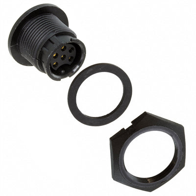 7282-6SG-3ES by Conxall/Switchcraft - CONNECTOR RECPT FMALE 6P GOLD SLDR CUP