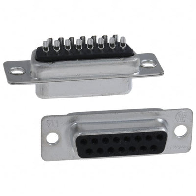 747909-2 by TE Connectivity AMP Connectors - CONNECTOR D-SUB RCPT 15POS SLDR CUP