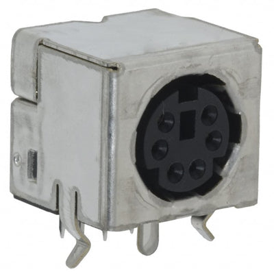 5749180-1 by TE Connectivity AMP Connectors - CONNECTOR RECPT FMALE MINI DIN 6P SLDR