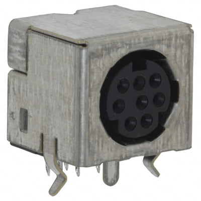 749179-1 by TE Connectivity AMP Connectors - CONNECTOR RECPT FMALE MINI DIN 8P SLDR
