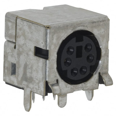 5750071-1 by TE Connectivity AMP Connectors - CONNECTOR RECPT FMALE MINI DIN 6P SLDR