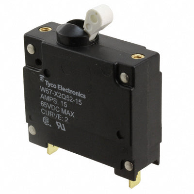 W67-X2Q52-15 by TE Connectivity Potter & Brumfield Relays - CIR BRKR MAG-HYDR 15A 65VDC