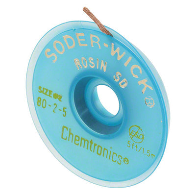 80-2-5 by Chemtronics - DESOLDER BRAID ROSIN 0.06"" 5