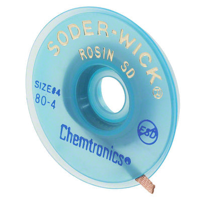 80-4-5 by Chemtronics - DESOLDER BRAID ROSIN 0.11"" 5