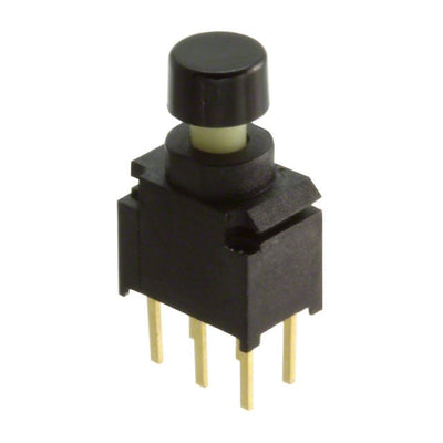 800UDP8P1A1M2RER1BLK by E-Switch - PUSH SWITCH DPDT 0.4VA 20V