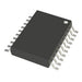 Black integrated circuit with silver pins on a white background