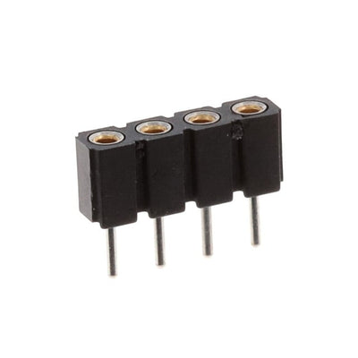 801-43-004-10-013000 by Mill-Max Manufacturing Corp. - CONNECTOR RECPT 4POS 0.1 GOLD PCB