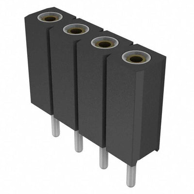 801-93-004-10-001000 by Mill-Max Manufacturing Corp. - CONNECTOR RECPT 4POS 0.1 GOLD PCB