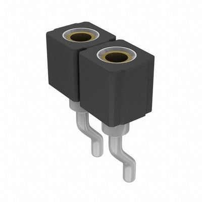 801-43-002-40-002000 by Mill-Max Manufacturing Corp. - CONNECTOR RECPT 2POS 0.1 GOLD SMD R/A