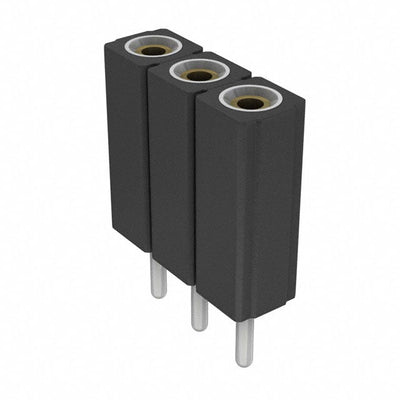801-43-003-10-001000 by Mill-Max Manufacturing Corp. - CONNECTOR RECPT 3POS 0.1 GOLD PCB