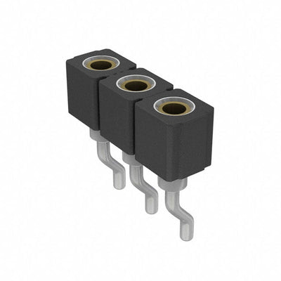 801-43-003-40-002000 by Mill-Max Manufacturing Corp. - CONNECTOR RECPT 3POS 0.1 GOLD SMD R/A