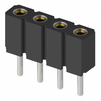 801-43-004-10-012000 by Mill-Max Manufacturing Corp. - CONNECTOR RECPT 4POS 0.1 GOLD PCB