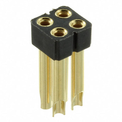 803-13-004-10-007000 by Mill-Max Manufacturing Corp. - CONNECTOR RECPT 4POS 0.1 GOLD PCB