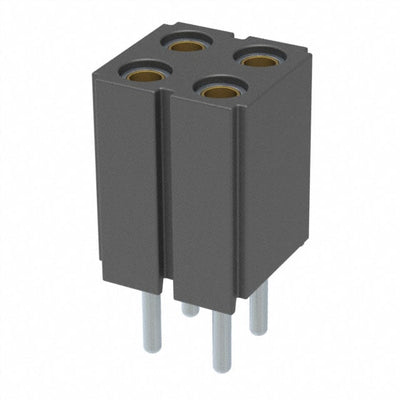 803-43-004-10-004000 by Mill-Max Manufacturing Corp. - CONNECTOR RECPT 4POS 0.1 GOLD PCB