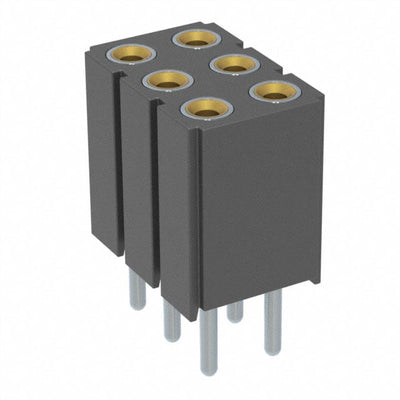 803-43-006-10-001000 by Mill-Max Manufacturing Corp. - CONNECTOR RECPT 6POS 0.1 GOLD PCB