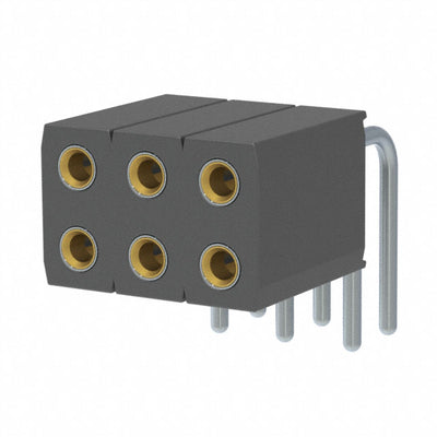 803-93-006-20-001000 by Mill-Max Manufacturing Corp. - CONNECTOR RECPT 6POS 0.1 GOLD PCB R/A