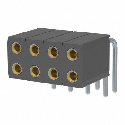 803-93-008-20-001000 by Mill-Max Manufacturing Corp. - CONNECTOR RECPT 8POS 0.1 GOLD PCB R/A