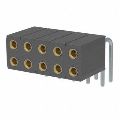 803-93-010-20-001000 by Mill-Max Manufacturing Corp. - CONNECTOR RECPT 10POS 0.1 GOLD PCB R/A