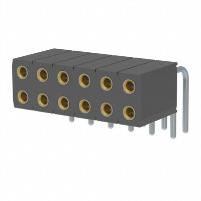 803-93-012-20-001000 by Mill-Max Manufacturing Corp. - CONNECTOR RECPT 12POS 0.1 GOLD PCB R/A