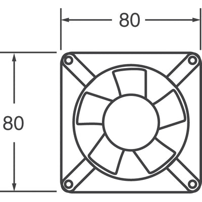 PMD2408PKB1-A.(2).GN by Sunon Fans - FAN AXIAL 80X20MM 24VDC WIRE
