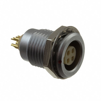 821B004-203RF01 by NorComp Inc. - CONNECTOR RECPT FMALE 4P GOLD SLDR CUP