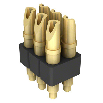 826-22-006-00-001000 by Mill-Max Manufacturing Corp. - CONNECTOR SPRING PISTON 6POS SLD PCB