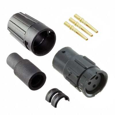 8280-3SG-516 by Conxall/Switchcraft - CONNECTOR RECPT FMALE 3POS GOLD CRIMP