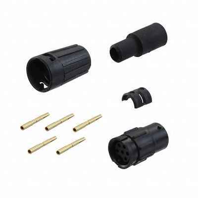 8280-6SG-522 by Conxall/Switchcraft - CONNECTOR RECPT FMALE 6POS GOLD CRIMP