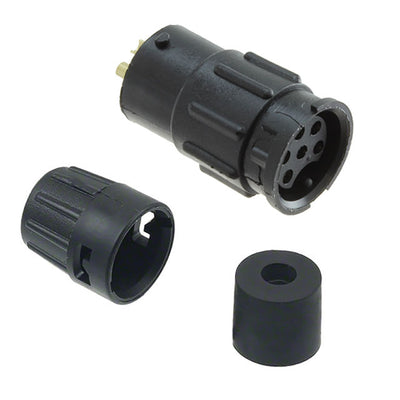 8282-6SG-318 by Conxall/Switchcraft - CONNECTOR RECPT FMALE 6P GOLD SLDR CUP