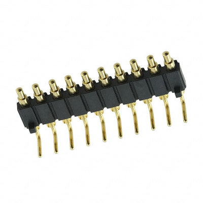 829-22-010-20-001101 by Mill-Max Manufacturing Corp. - CONNECTOR SPRING PISTON 10POS R/A PCB