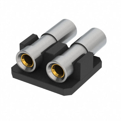 835-43-002-40-030001 by Mill-Max Manufacturing Corp. - CONNECTOR RECPT 2POS 0.1 GOLD SMD R/A