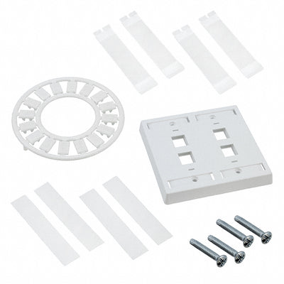 83935-3 by TE Connectivity Raychem Cable Protection - FACEPLATE DBL GANG 4PORT WHITE