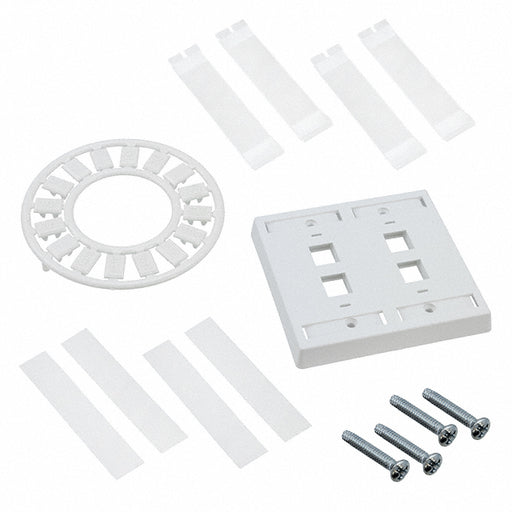 83935-3 by TE Connectivity Raychem Cable Protection - FACEPLATE DBL GANG 4PORT WHITE