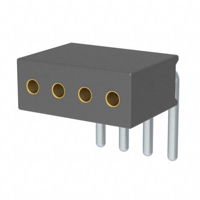 851-41-004-20-001000 by Mill-Max Manufacturing Corp. - CONNECTOR RECPT 4POS 0.05 GOLD PCB R/A
