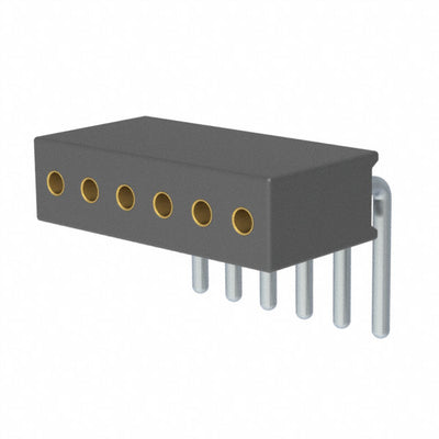 851-41-006-20-001000 by Mill-Max Manufacturing Corp. - CONNECTOR RECPT 6POS 0.05 GOLD PCB R/A