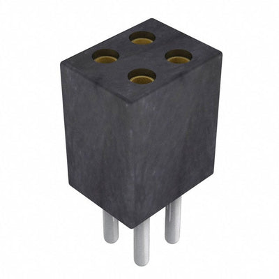853-87-004-10-001101 by Preci-Dip - CONNECTOR SOCKET 4POS 0.05 GOLD PCB