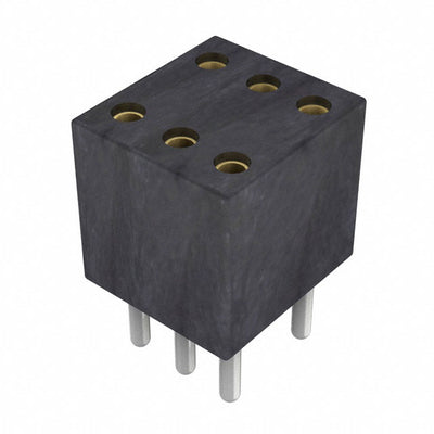 853-87-006-10-002101 by Preci-Dip - CONNECTOR SOCKET 6POS 0.05 GOLD PCB