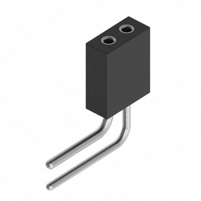 853-99-002-20-001000 by Mill-Max Manufacturing Corp. - CONNECTOR RECPT 2POS TIN-LEAD PCB R/A