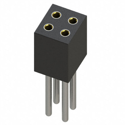 853-41-004-10-011000 by Mill-Max Manufacturing Corp. - CONNECTOR RECPT 4POS 0.05 GOLD PCB