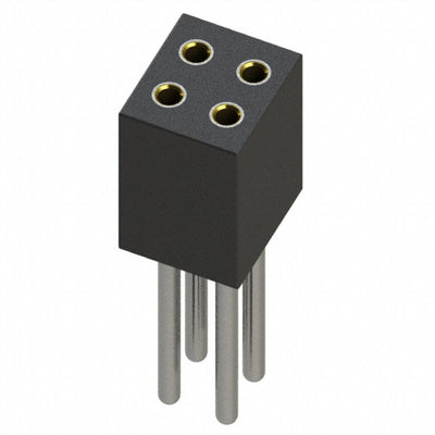 853-43-004-10-011000 by Mill-Max Manufacturing Corp. - CONNECTOR RECPT 4POS 0.05 GOLD PCB